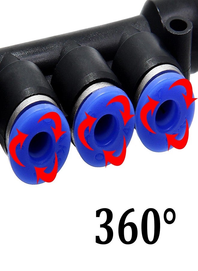 Mecion 4mm Push to Connect Fittings Inline Manifold Union Tubing Fitting Plastic Quick Release Connectors, Pack of 5 - Image 2